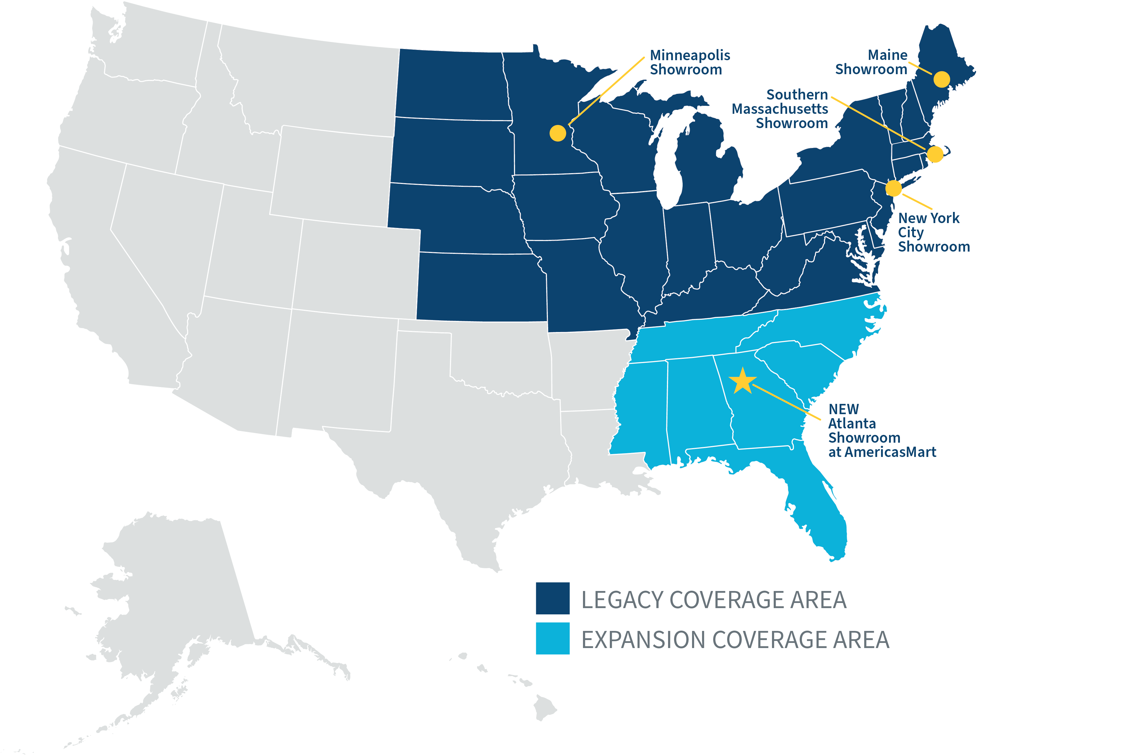 Southeast expansion map