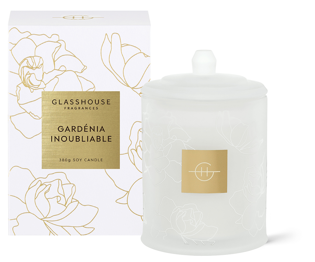 Glasshouse Fragrances Gardenia INOUBLIABLE Candle